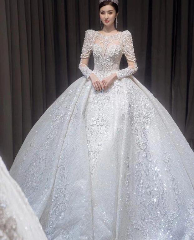 pre order cream glitter diamond long sleeve fishtail wedding bridal evening prom dress gown RB2422 Women s Fashion Dresses Sets Evening dresses gowns on Carousell