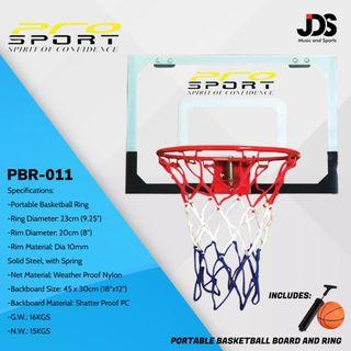 Pro Sport PBR-011 Hanging Portable Basketball Ring with Board