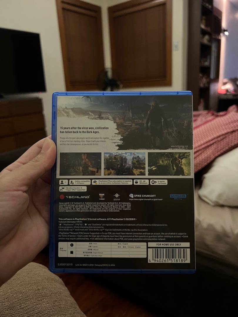 PS5 Dying Light 2 Stay Han (Category: PlayStation) located in Pasig City. Submitted by chamgo (Listing ID 1143689125, Image 2). Description: Like New unused codes.