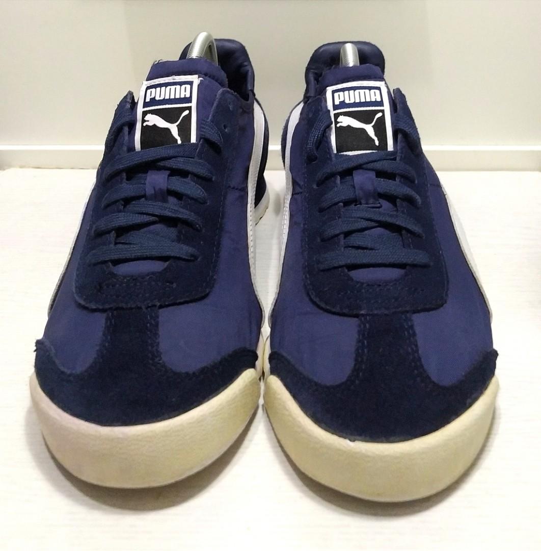 Puma roma sales suede navy blue
