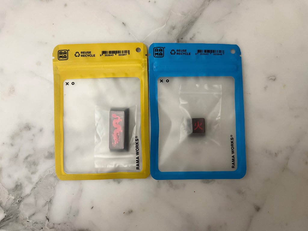 RAMA x Red Dragon Red Fire & Red Dragon Aluminum Keycaps, Computers ...