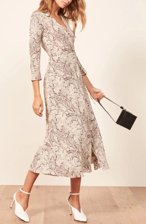 Reformation jaz discount wrap midi dress