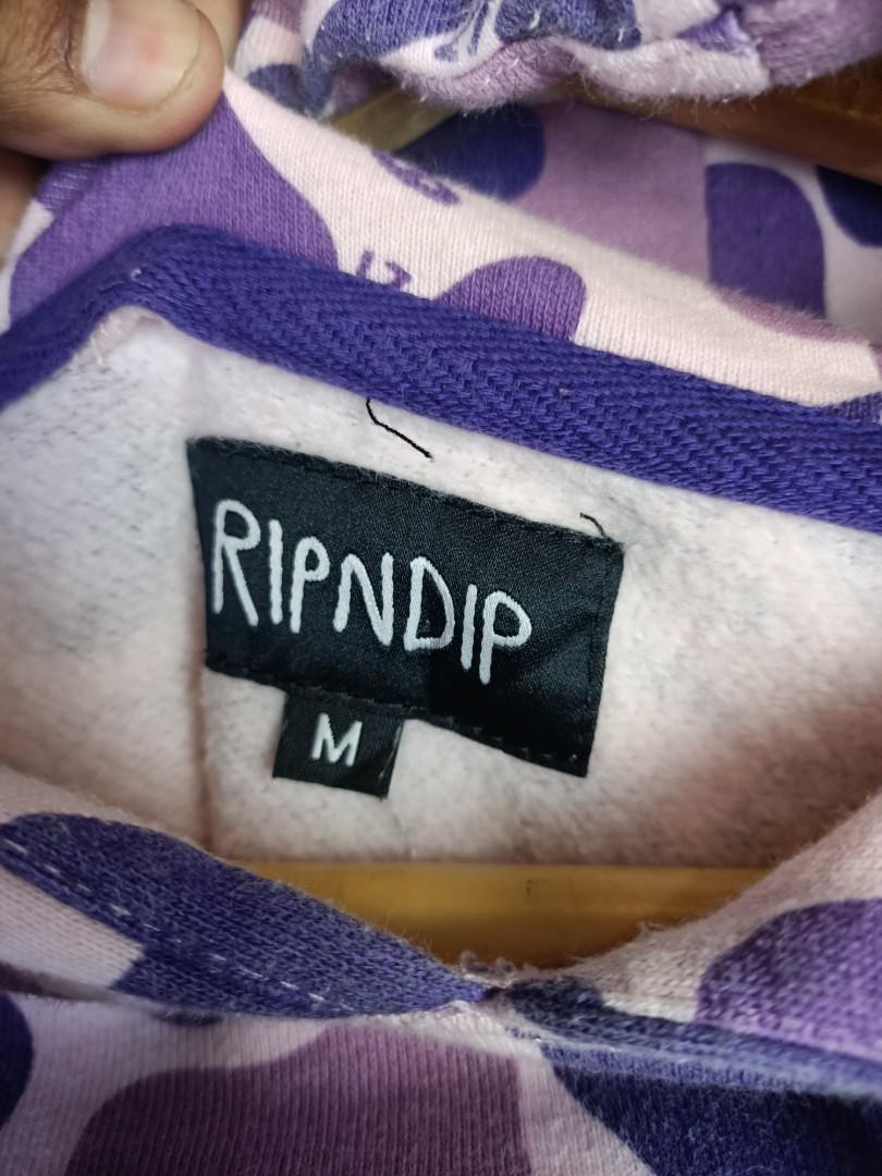 Ripndip nermal camo new arrivals pullover hoodie purple