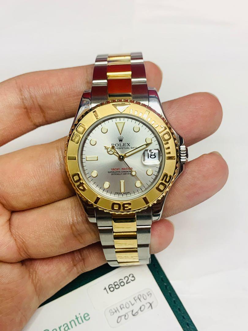 ROLEX Yacht Master 168623 Grey Dial Midsize 35mm Automatic Watch