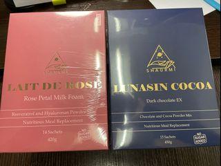 shaurmi代餐 LAIT DE ROSE  玫瑰奶蓋 LUNASIN COCOA  黑可可