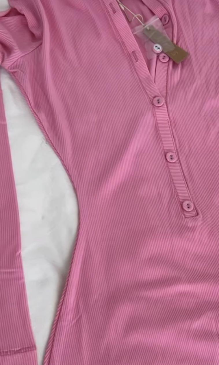 Skims Pink bubblegum onesie, Women's Fashion, Dresses & Sets, Jumpsuits on Carousell