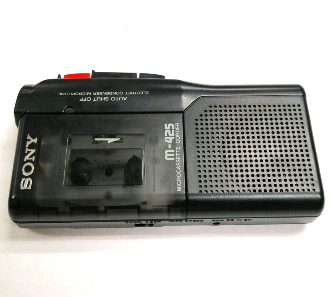 Sony M-425 Microcassette Corder Voice Recorder Bundle With Tapes for sale online 