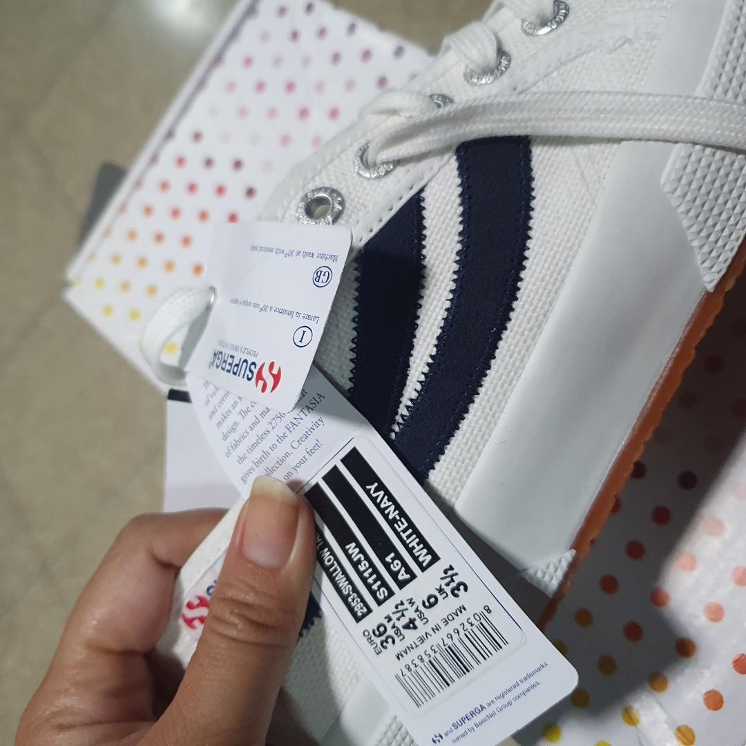 NEW Superga 2750 Swallow Tail Cotu Sneakers original 100 White