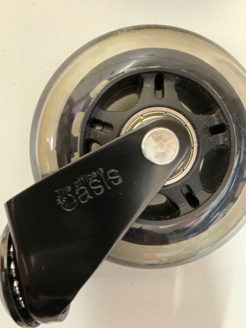The Office Oasis Original Rollerblade Chair Wheels, Set of 5, Universal Fit, Furniture & Home