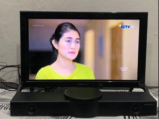 TV POLYTRON SOUNDBAR 24 inch LIKE NEW barang mulus NOMINUS bole cek sepuasnya