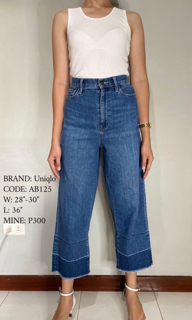 Uniqlo wide leg jeans, Women's Fashion 