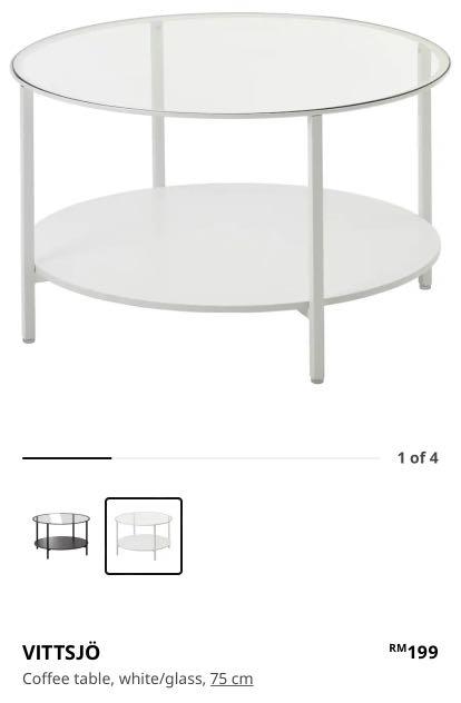 Vittsjo Coffee Table Ikea Home Furniture On Carou Vittsjo Coffee Table Ikea Home, Vittsjö Coffee Table Black Brown Glass 75cm