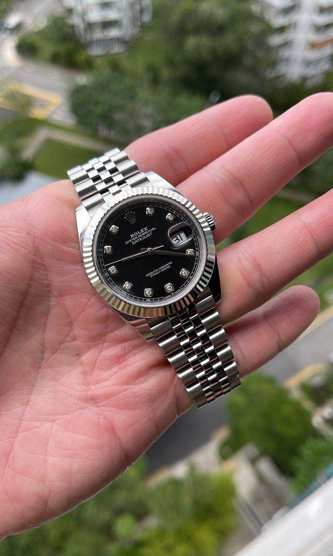 Datejust 41 deals black diamond