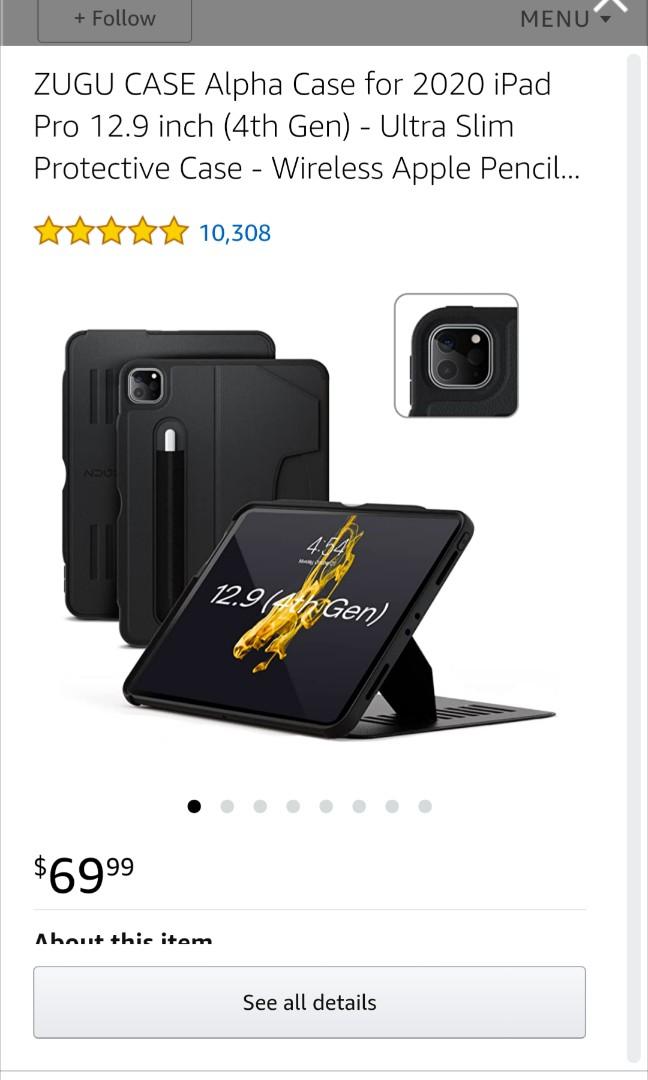 Zugu Case Ipad Pro 12.9inch (4th Gen), Computers & Tech, Parts