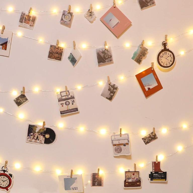 Polaroids & Pictures String Lights to Hang Card 50 LED  Bedroom 