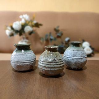 3-Piece Set Stoneware Vase (MINI) - FOR SALE
