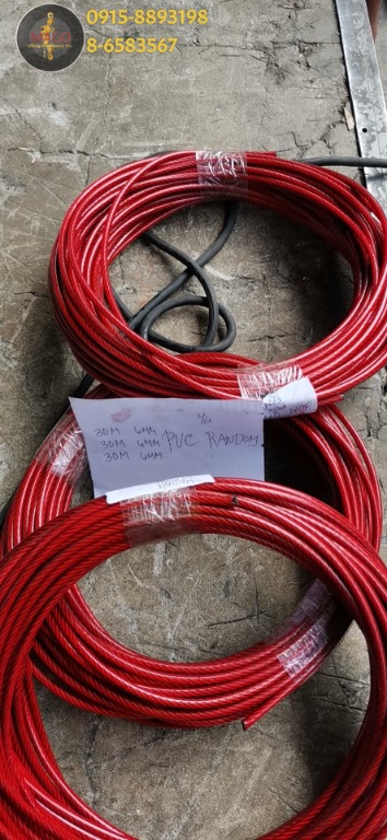 6mm PVC Wire Rope Red Coating per meter, Commercial & Industrial ...
