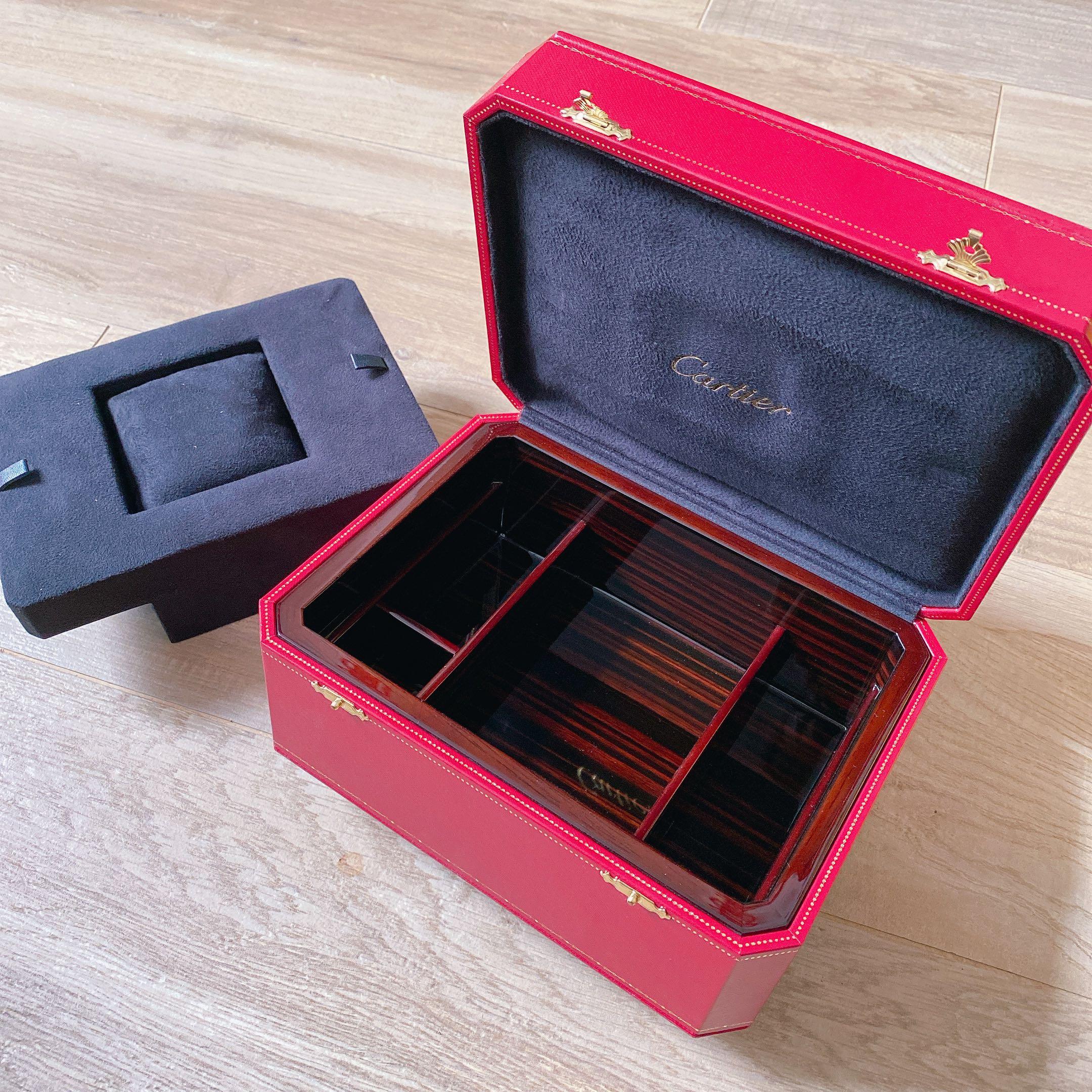 限量紅盒【 Cartier Watch Jewelry Box】卡地亞腕錶及珠寶首飾箱, 女裝, 飾物及配件, 飾物架、飾物盒、飾物收納盒-  Carousell