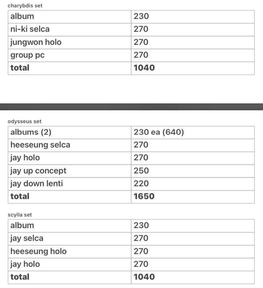 [ enhypen] album sets, Hobbies & Toys, Memorabilia & Collectibles, K
