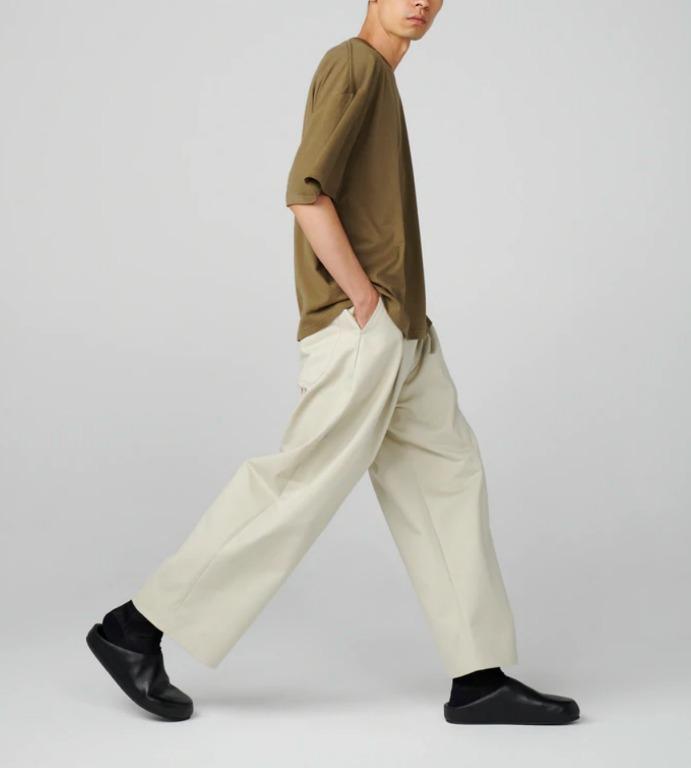 現貨Studio Nicholson Sorte Pant in Dove 寬褲, 他的時尚, 褲子, 長褲
