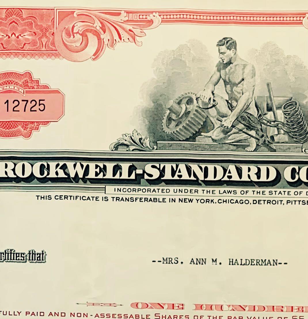 Issued 1st Oct.1965 Old Vintage Stock Certificate, 100 Shares