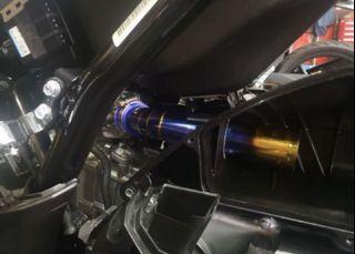 AIR INTAKE RACING &POWER BOOM TITANIUM PIPE YAMAHA NVX & N-MAX BYPASS ALLOY