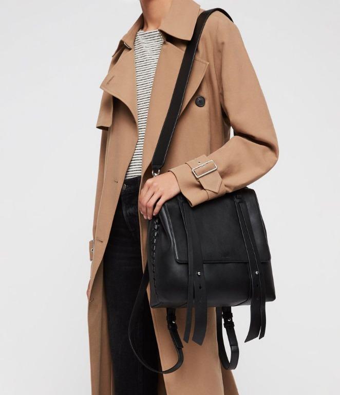 All saints hot sale fin leather backpack