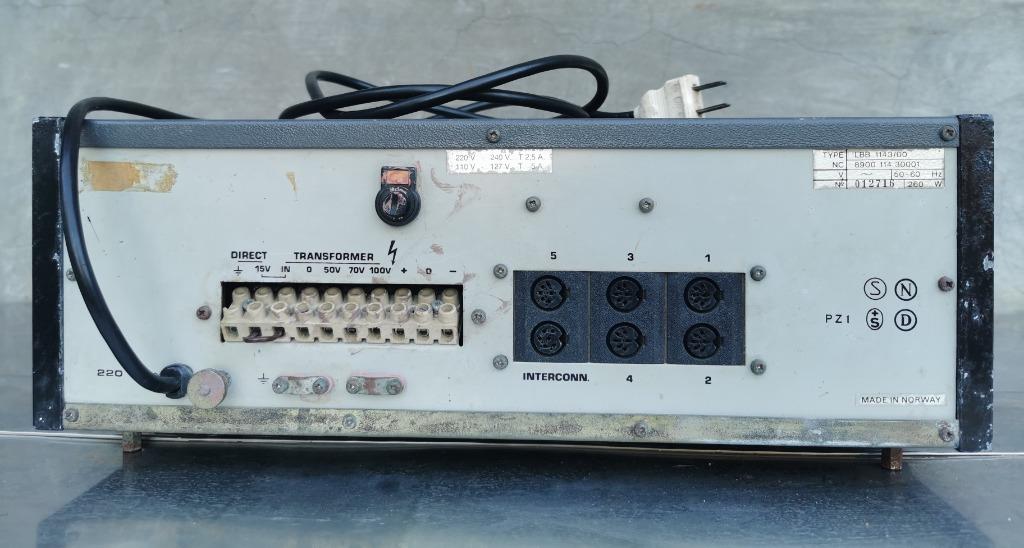 Amplifier - Mixer (Category: Soundbars, Speakers & Amplifiers) located in Baliuag. Submitted by lorenzcruz (Listing ID 1144006793, Image 3). Description: PHILIPS - Amplifier/Mixer 250 watts = 5 - input with individual control = Matching transformer input selection or directly to speaker system = Dual Power Input 220 Vac/12 Vdc battery = Ideal for mobile public address system = Made in Norway.