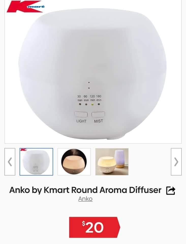 Anko by Kmart Round Aroma Diffuser, TV & Home Appliances, Other Home Appliances on Carousell