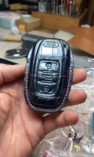 StoneForGold Audi Genuine Croc Leather Car Key Fob