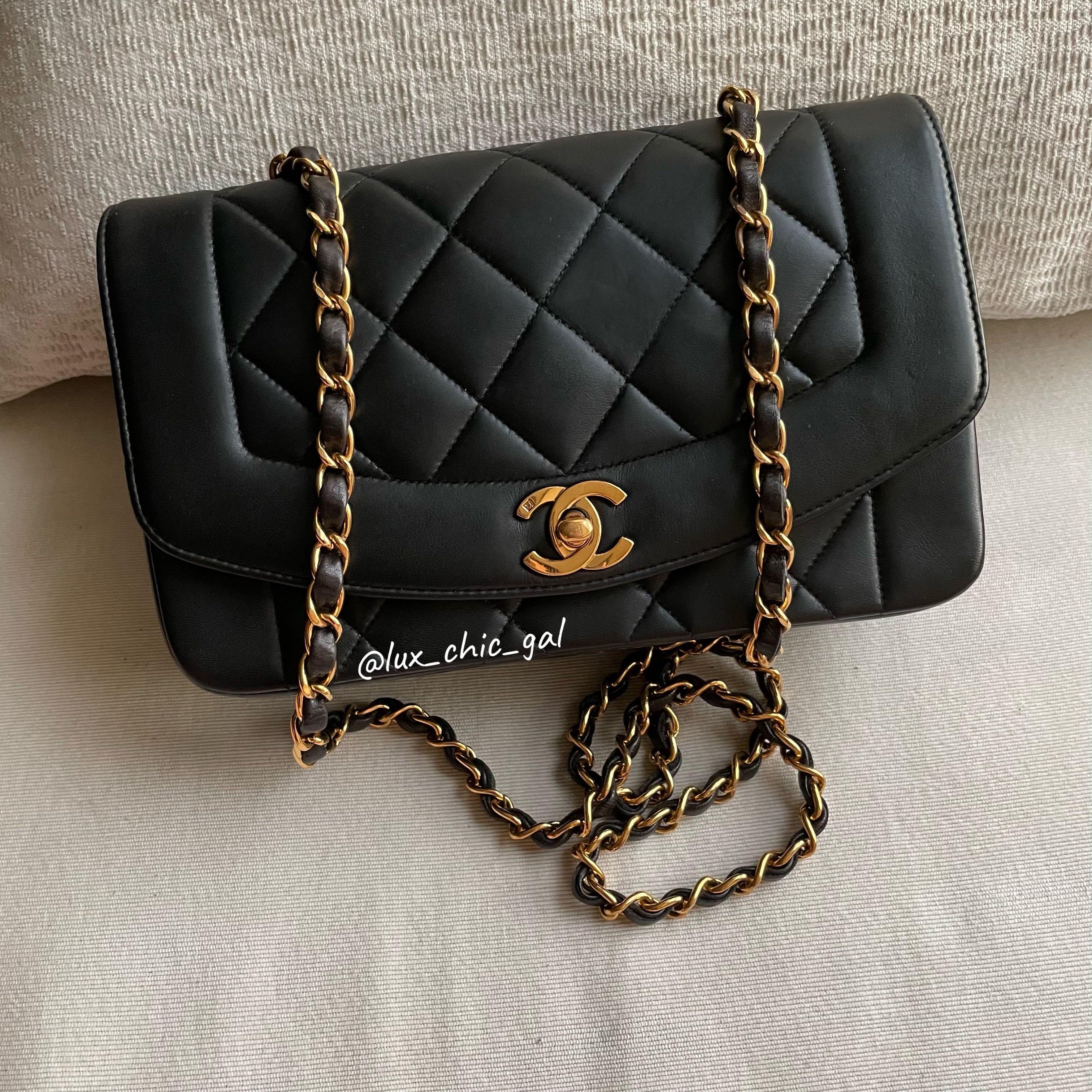 AUTHENTIC CHANEL Diana Small 9 Bag 24k Gold Hardware 💙 , Luxury, Bags &  Wallets on Carousell