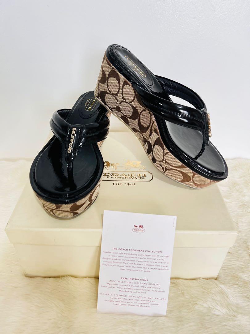 Coach sales wedge heels
