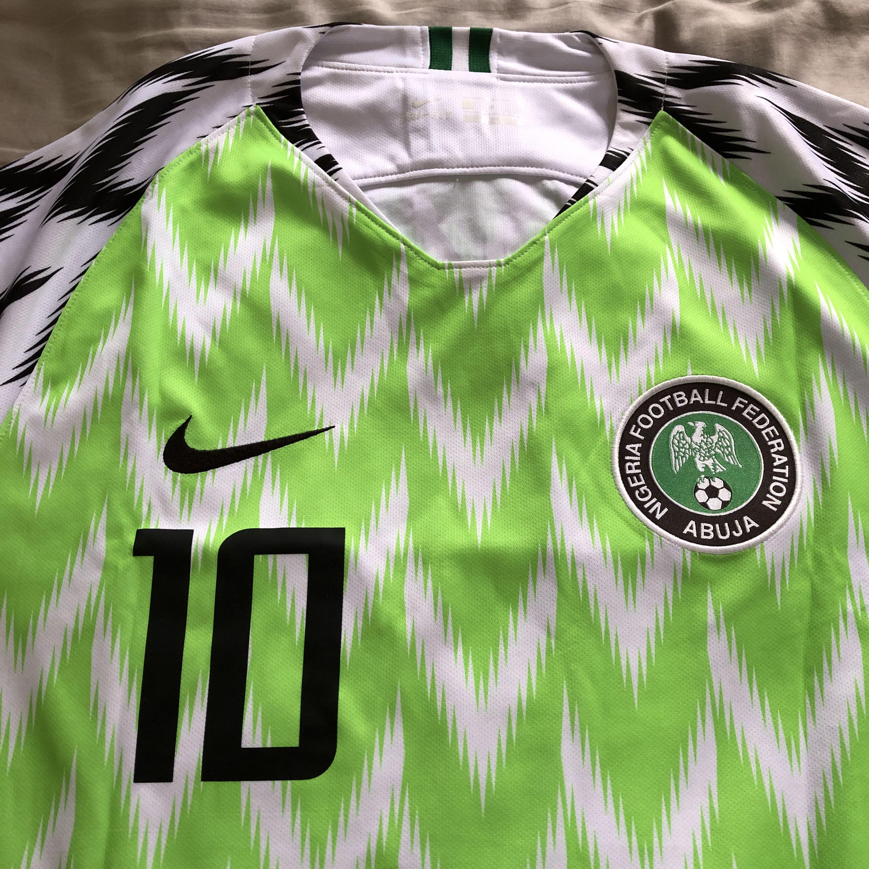 Authentic Nigeria 2018 Nike home Mikel, Men's Fashion, Tops & Sets, Tshirts & on Carousell