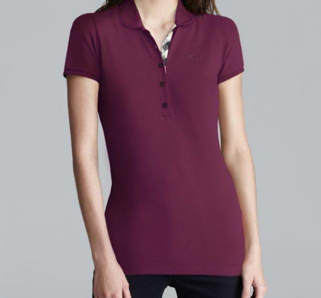 Womens burberry polo sales shirt
