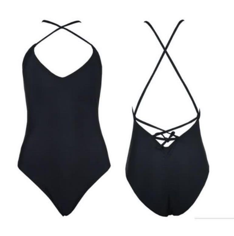 Black One Piece Bikini Women S Fashion Undergarments Loungewear On Carousell