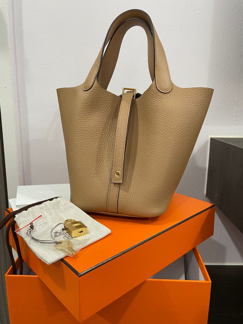 Hermes Picotin 18 OM Chai phw BNIB, Luxury, Bags & Wallets on Carousell