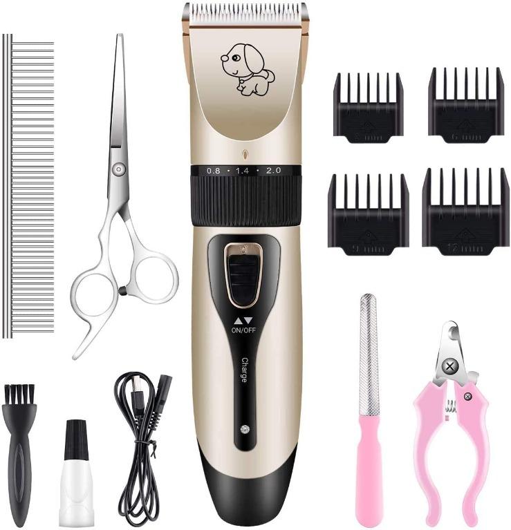 Purple Quiet Electric Cat Shears for All Pets OMORC Dog Clippers Rechargeable Dog Grooming Clippers with 4 Comb