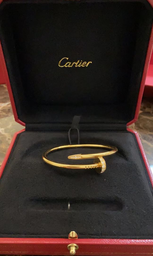 Cartier JUC bracelet with diamonds 15, Women's Fashion, Jewelry & Organisers, Bracelets on Carousell