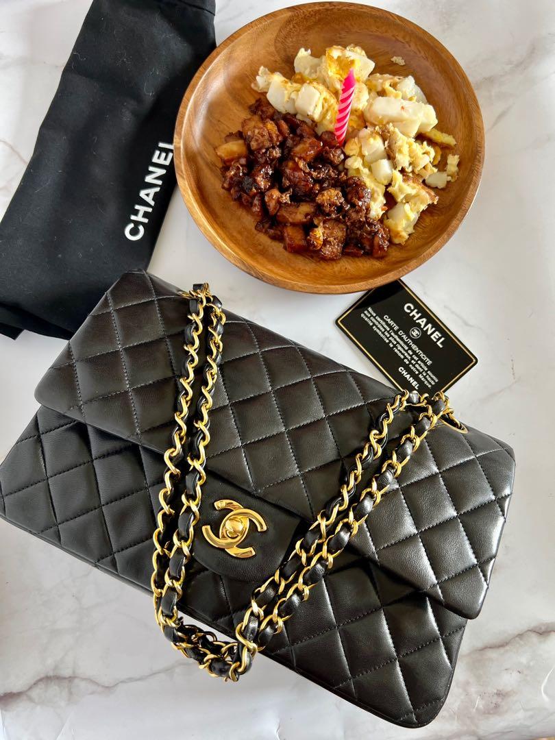 Chanel Black Medium Classic Double Flap in Lambskin with 24K GHW, Women's  Fashion, Bags & Wallets, Shoulder Bags on Carousell
