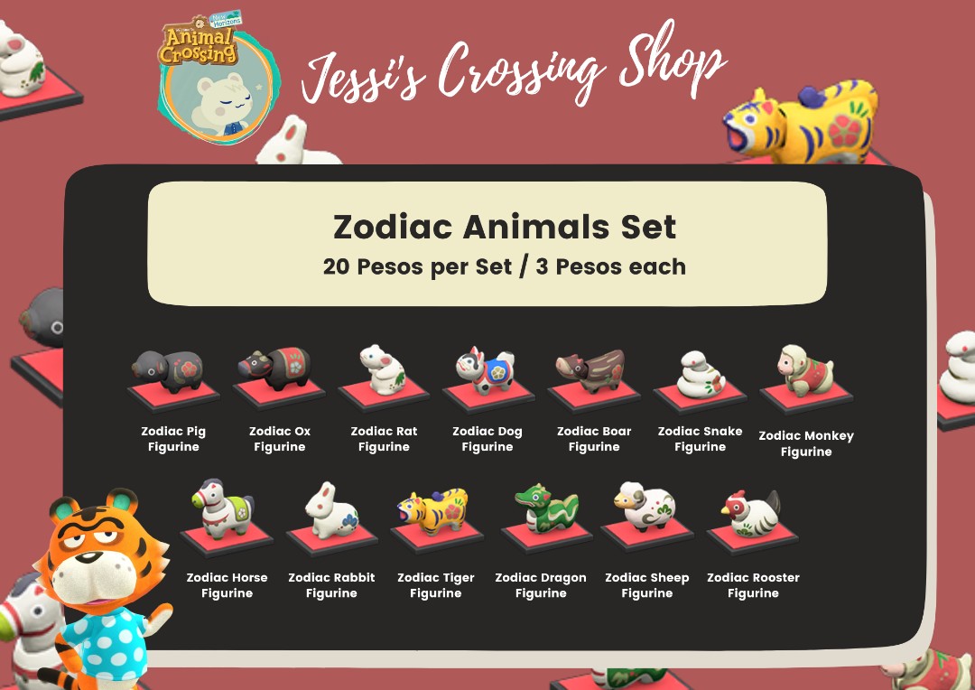Cheap Animal Crossing Zodiac Animals Set, Video Gaming, Video Games