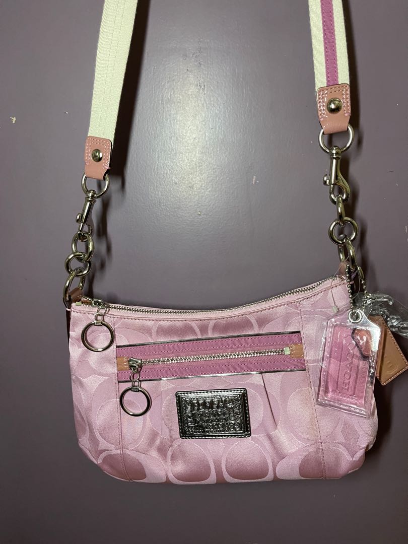 Coach Poppy Pink Monogram Shoulder Bag