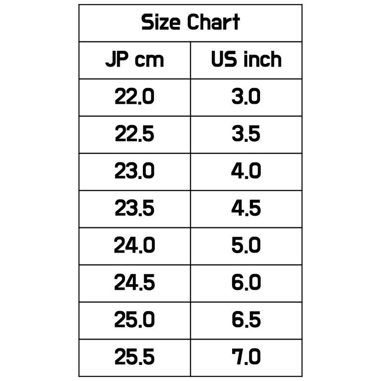 Converse japan size chart 2025