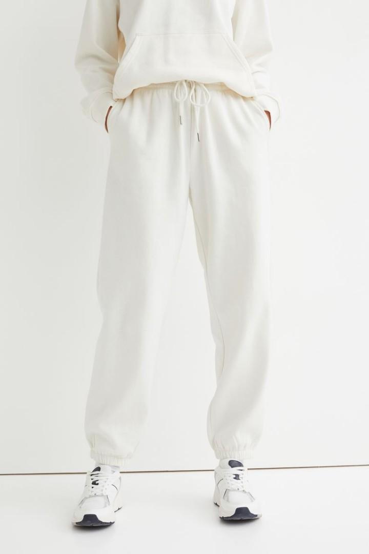 White on sale cotton sweatpants