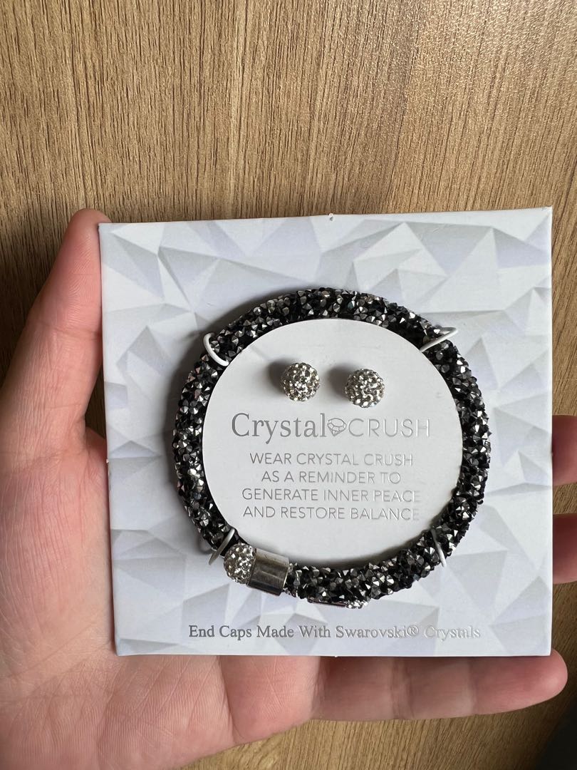 Crystal Crush Bangle and Earring set swarovski