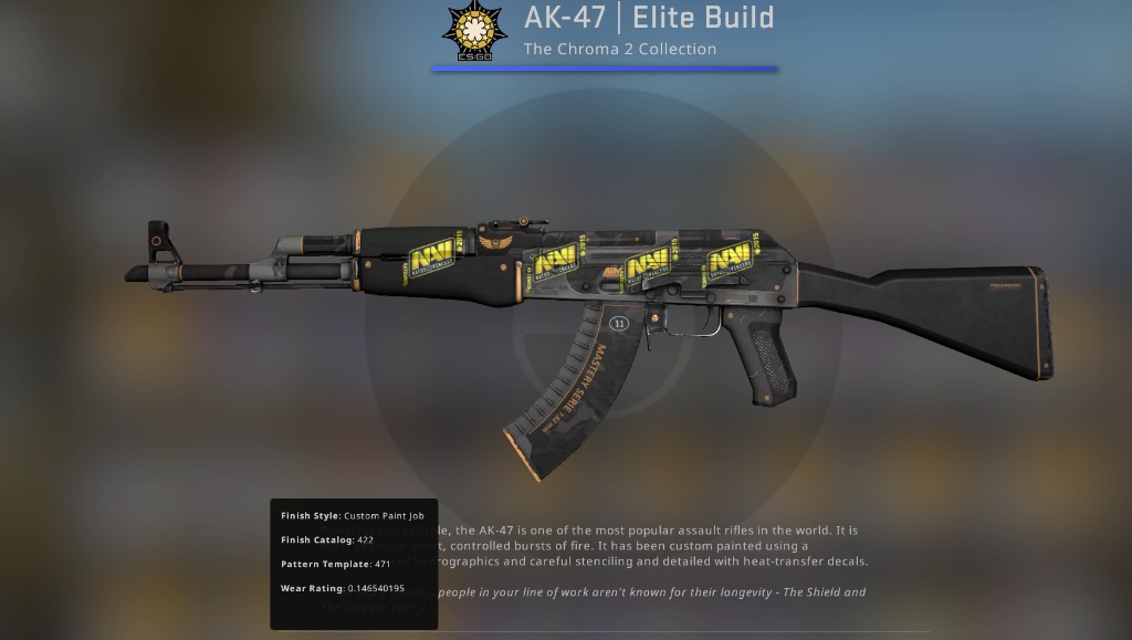 CSGO AK47 Elite build *4 NAVI 2015 stickers*, Video Gaming, Gaming