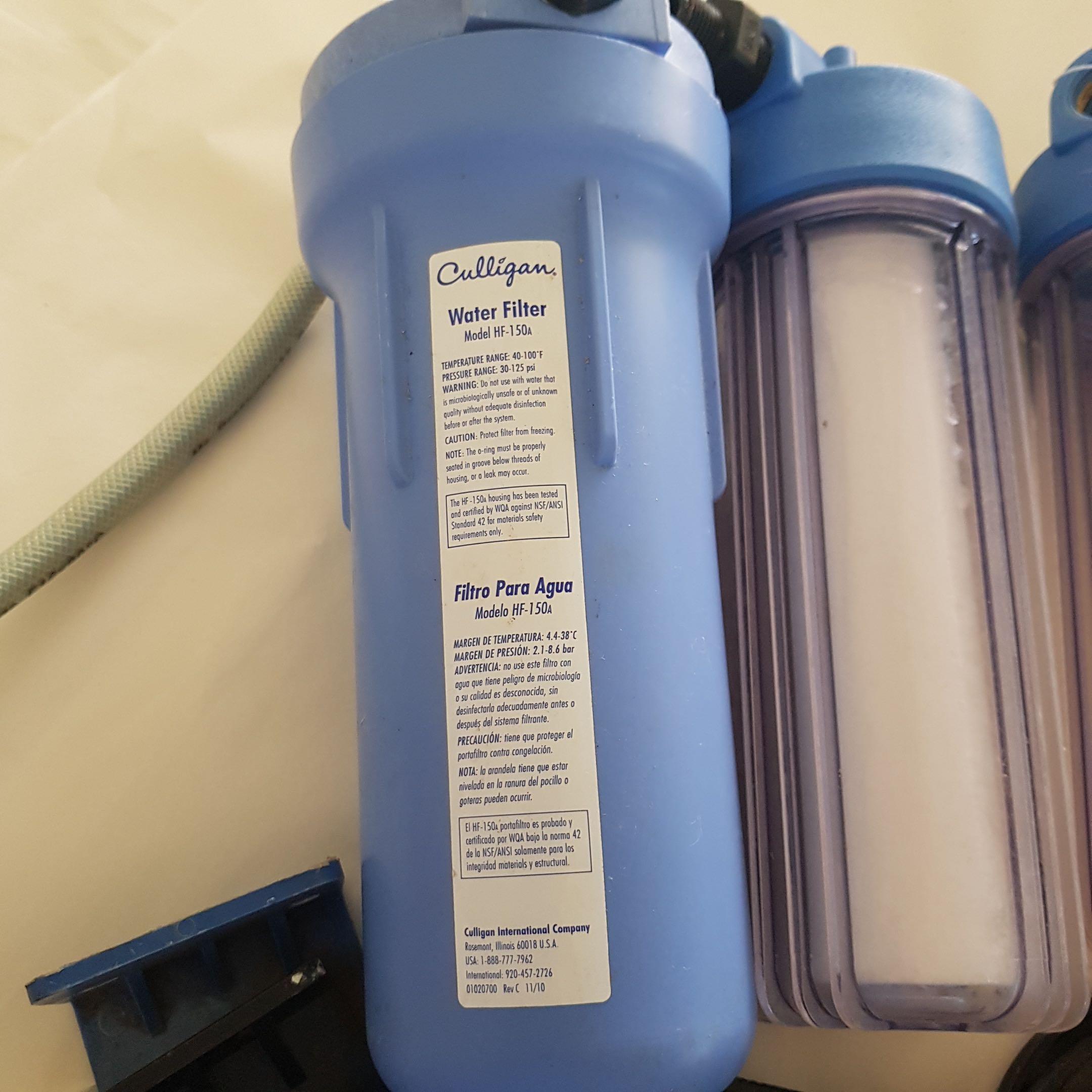 Culligan water filter housing and no brand water filter housing and