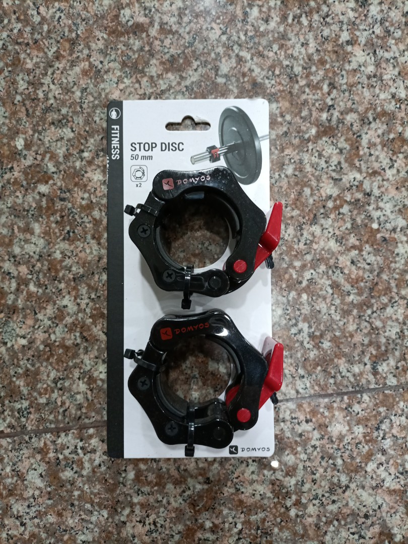 Decathlon ez curl bar and weight clamps, Sports Equipment, Exercise