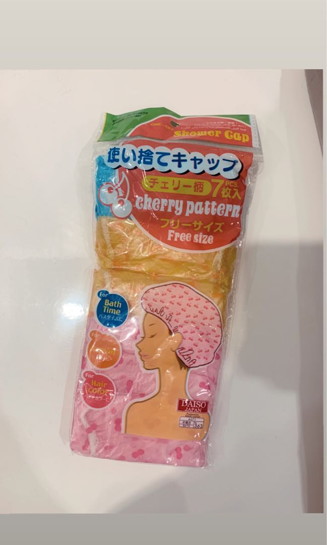 Daiso Japan Shower Cap isi 6, Kesehatan & Kecantikan, Perawatan Rambut