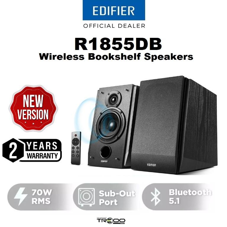 Edifier R1855DB Wireless Bluetooth Desktop Bookshelf Speakers, Audio