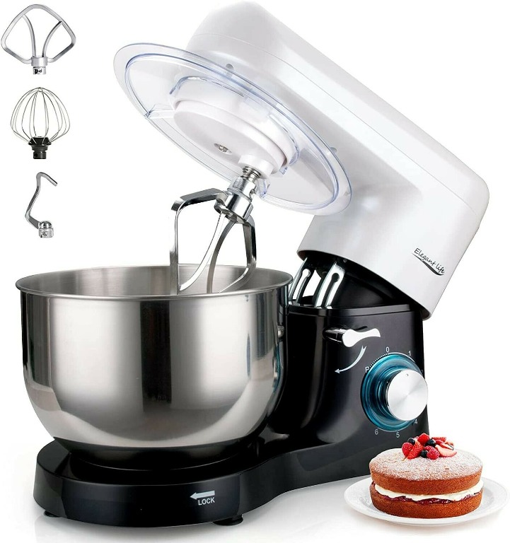 Elegant Life Stand Mixer, 6QT 6Speed TiltHead Food Mixer, 660W